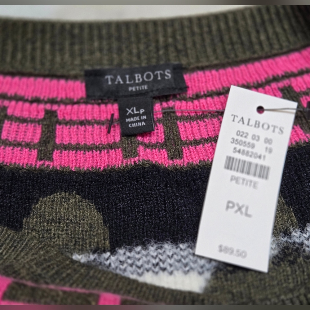 Talbots Classic Preppy Sheep Lamb Sweater Size  XL P Women’s - Picture 6 of 6